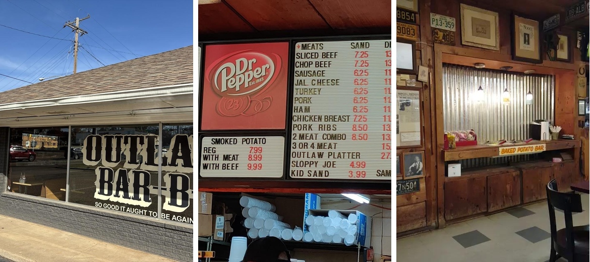 outlaw's bar-b-que Menu