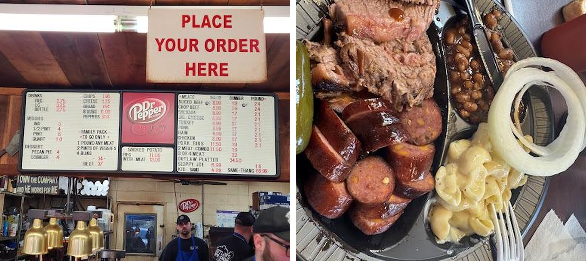 outlaw's bar-b-que Menu