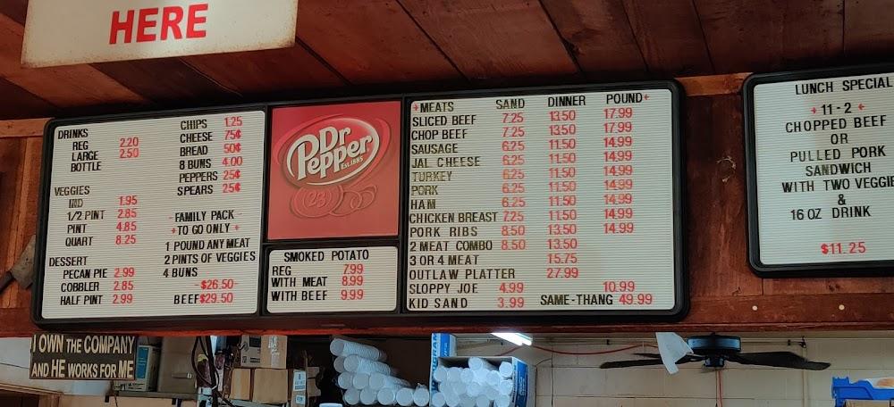 outlaw's bar-b-que Menu image 2